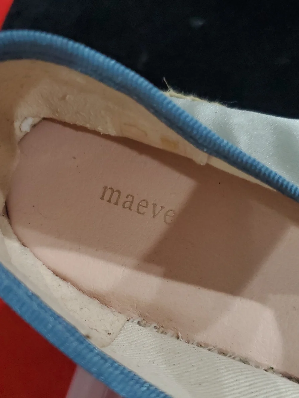 Maeve by Anthropologie Blue Satin Mary Jane Espadrille Flats - Size EU 42 US 11